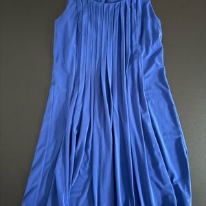 Blue Pleated Dress